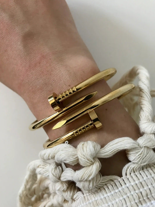 Gold Nail Bracelet