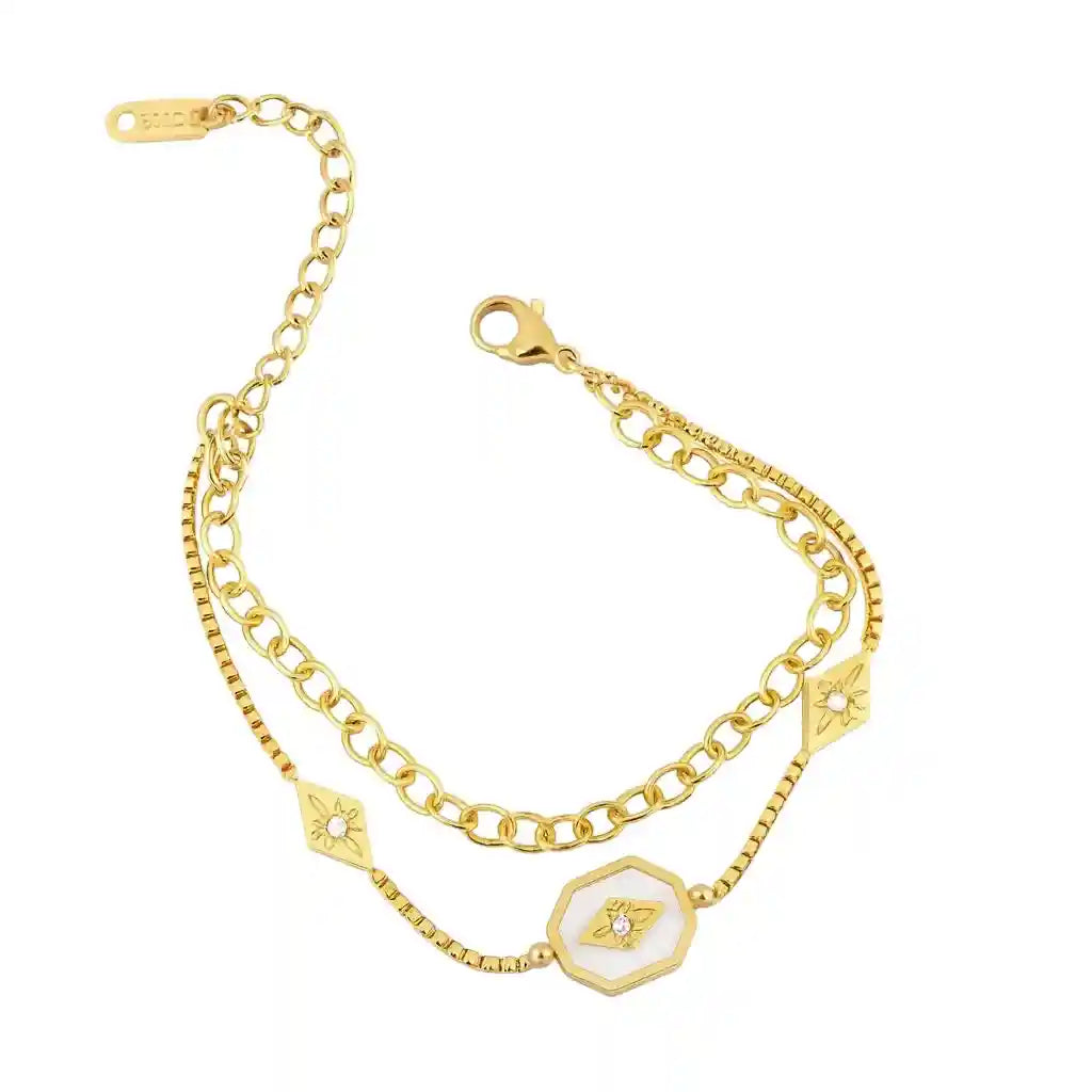 Starcompass chain bracelet