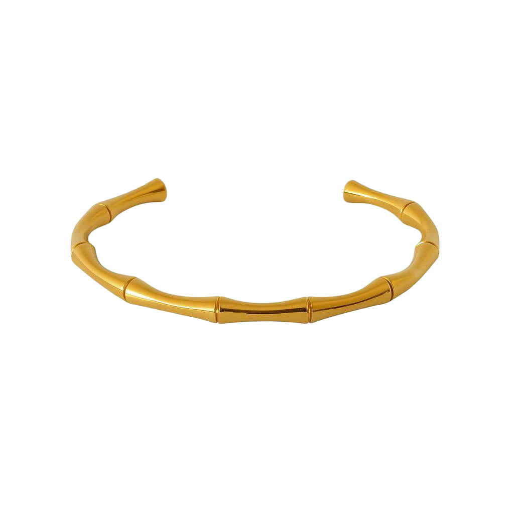 Bamboo inspired cuff bracelet