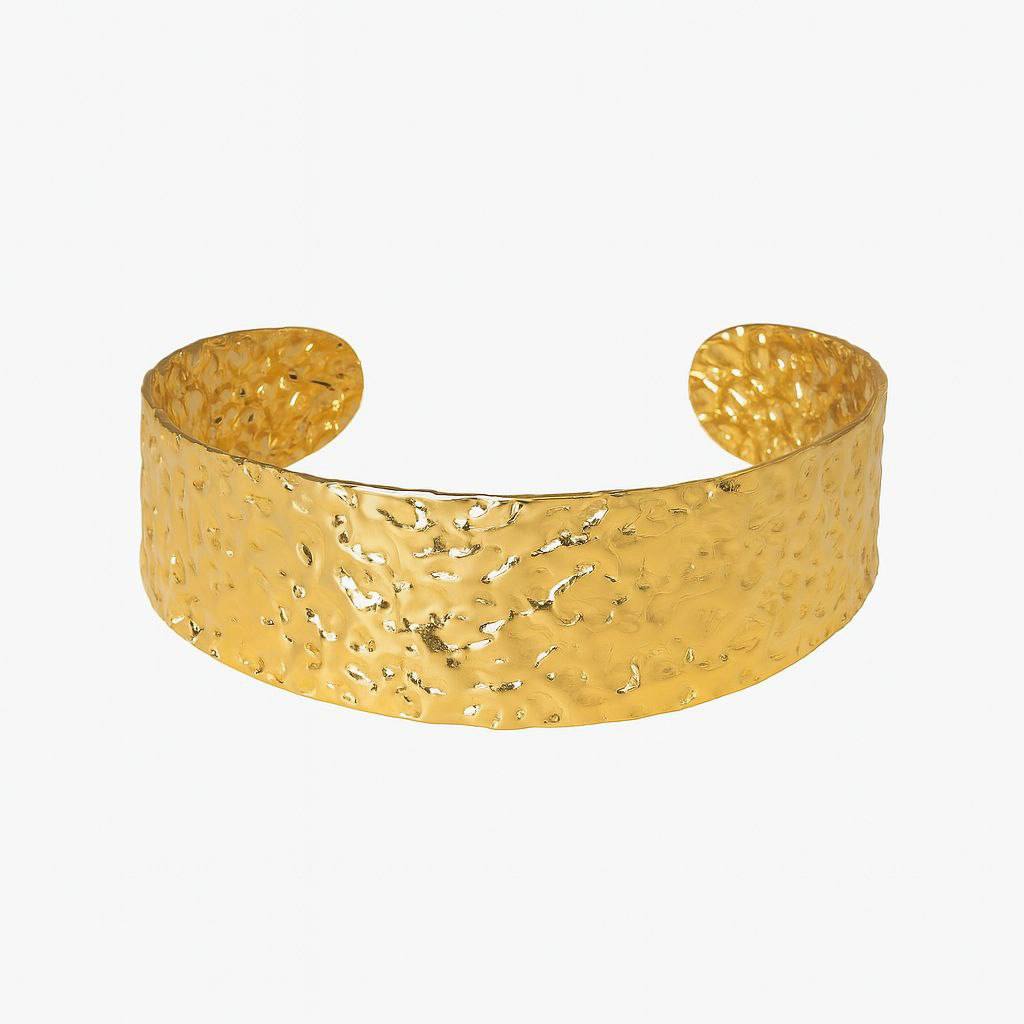 Hammered copper cuff bracelet