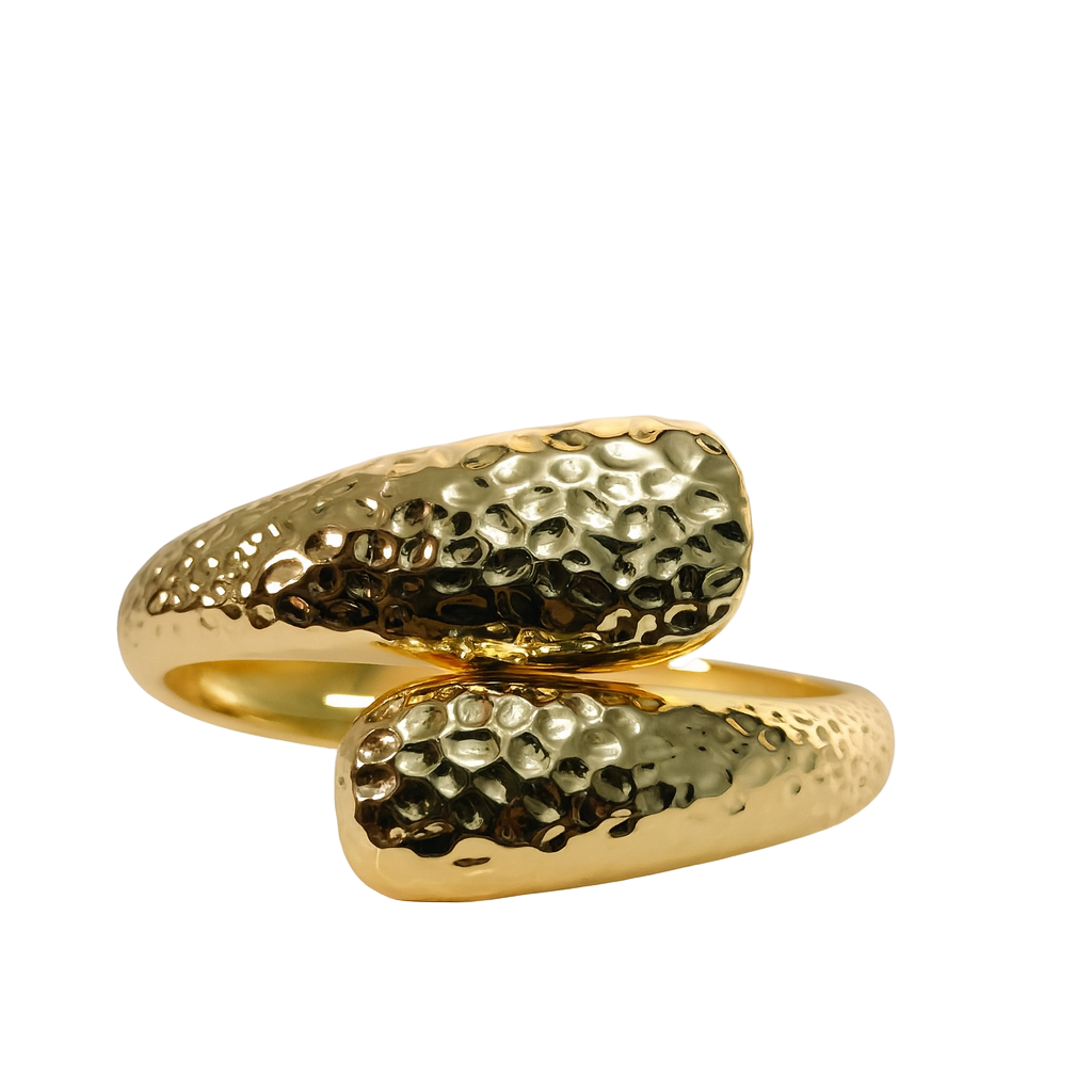 Snake bone bangle- gold plated