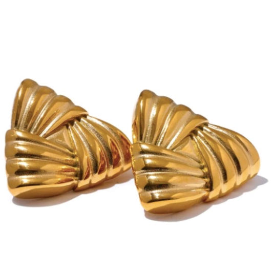 Large triangle earrings