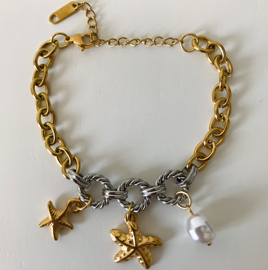 Mixed starfish bracelet