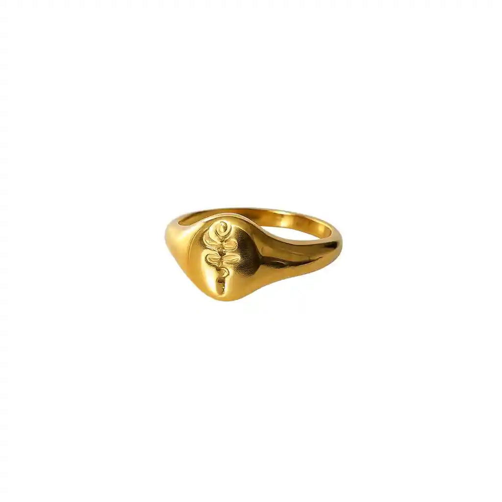 Flora signet ring