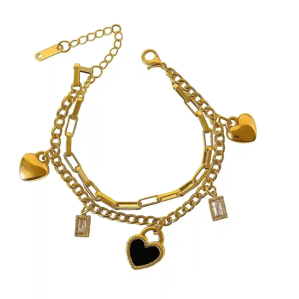 Layer heart bracelet