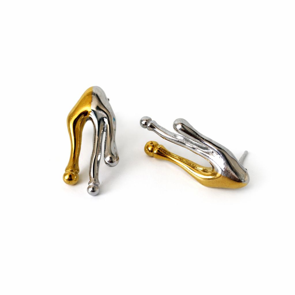 Mixed dripping molten earrings