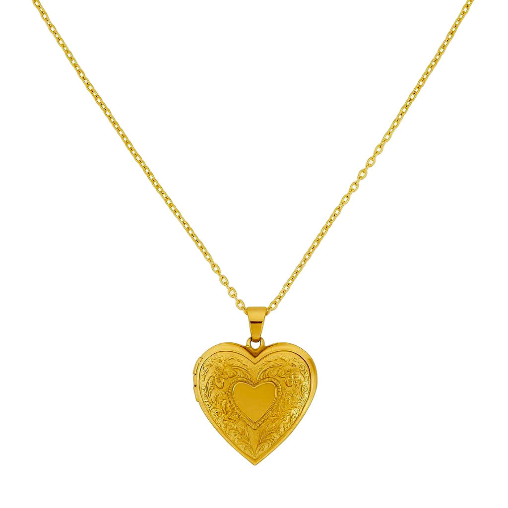 Heart carving necklace