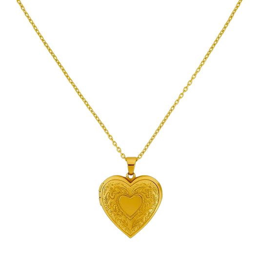 Heart carving necklace