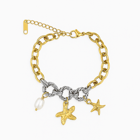 Mixed starfish bracelet