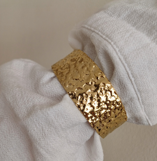 Hammered copper cuff bracelet