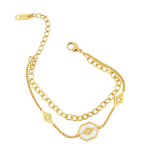 Starcompass chain bracelet