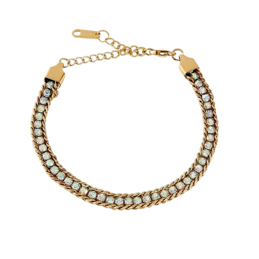 Crystal rope chain bracelet