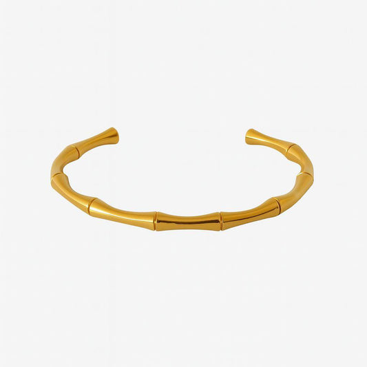 Bamboo inspired cuff bracelet