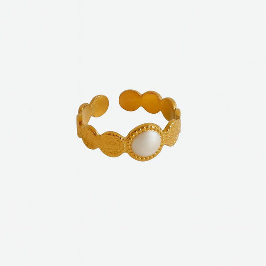 Dainty pearl ring
